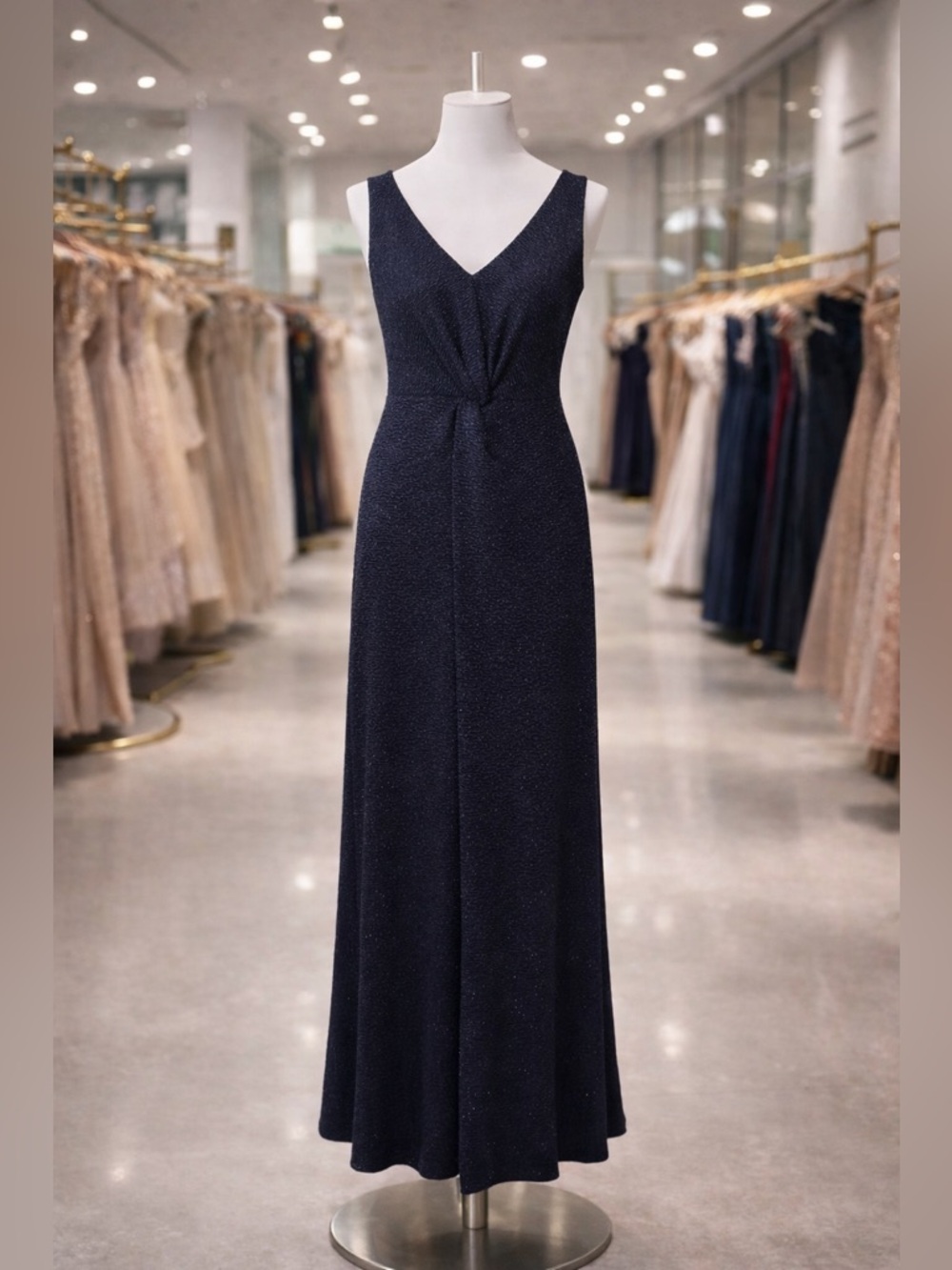 Karl Lagerfeld Paris Navy Shimmer Gown – Size 8